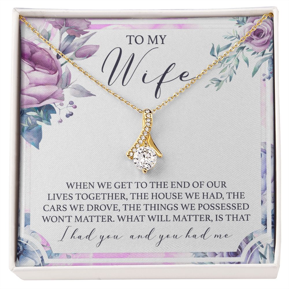 Birthday Gifts For Wife, Necklace Gifts For Wife From Husband, To My Wife Jewelry For Women , To My Wife Necklace  from Husband Wedding Anniversary Present For Wife, Beautiful Wife Jewelry Christmas 5 Alluring Beauty Necklace