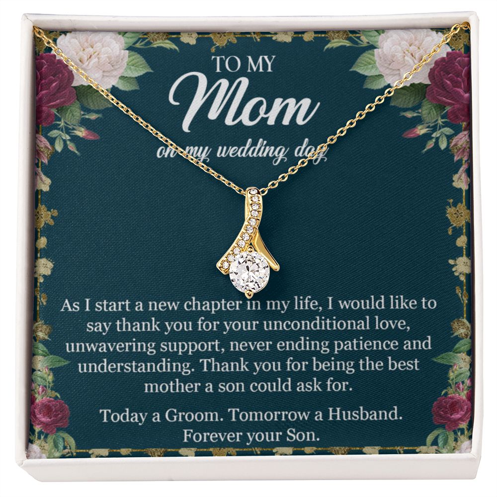 To My Mom Necklace, Gift For Mom, Mother's Day Gift from Daughter, Mom Jewelry Gift for Mothers Day, Birthday Gift for Mother, Moms Gift from Daughter Son, Necklace for Mom Mother 3 Alluring Beauty Necklace