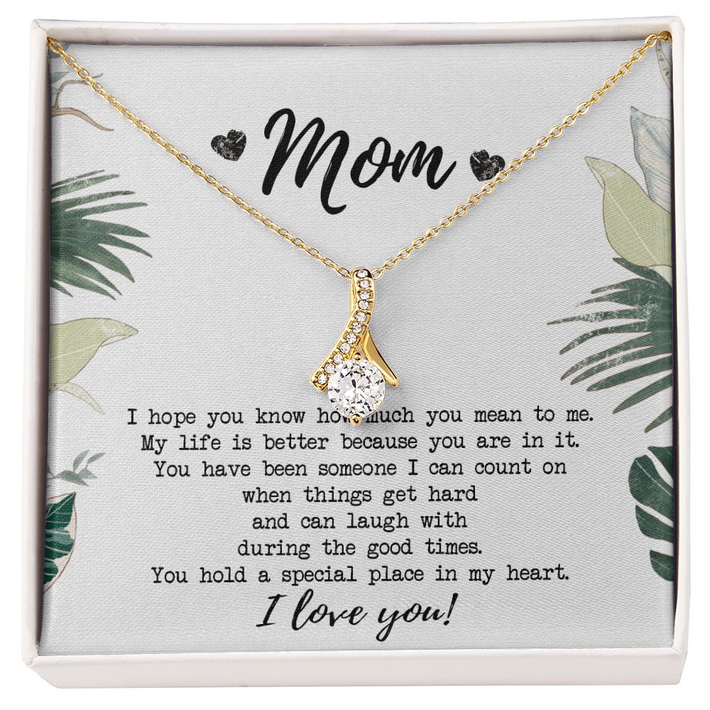 Mothers Day Gift, Gift for Mom, Birthday, Heart Necklace, Mother Daughter Necklace, Gifts for Mom from Daughter, from Son to Mom Alluring Beauty Necklace
