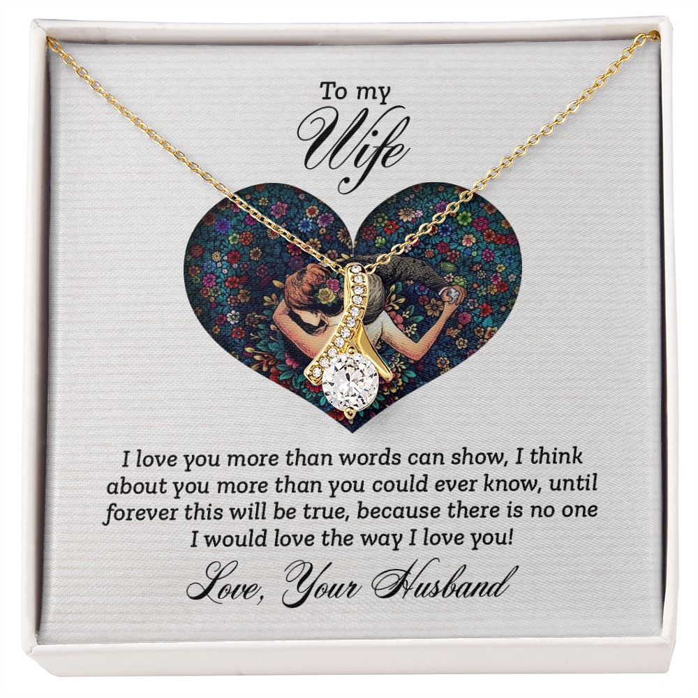 Birthday Gifts For Wife, Necklace Gifts For Wife From Husband, To My Wife Jewelry For Women , To My Wife Necklace  from Husband Wedding Anniversary Present For Wife, Beautiful Wife Jewelry Christmas23 Alluring Beauty Necklace