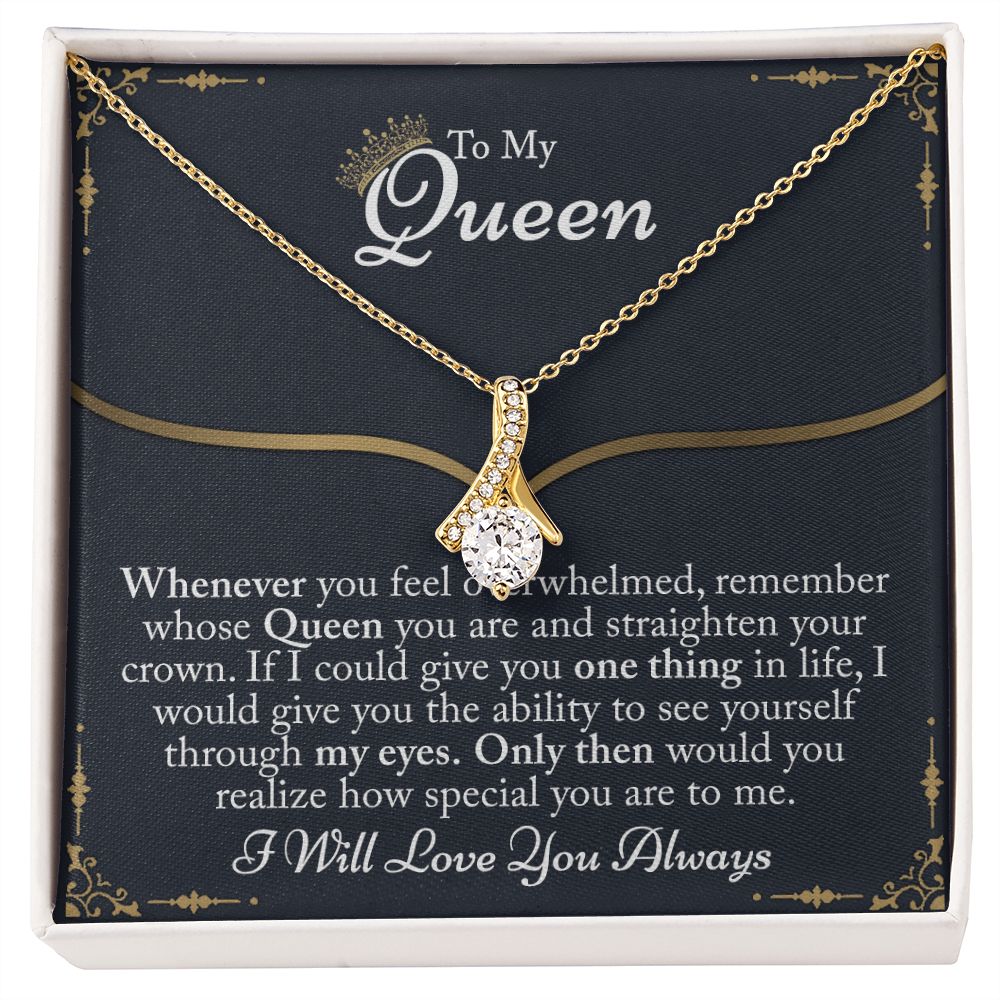 To My Queen Gift For Her Jewelry Gift Her Gift for Her Christmas Necklace Alluring Beauty Necklace