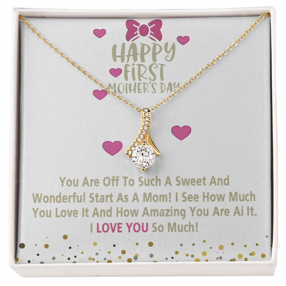 Mom Necklace Gifts for Mom from Daughter to Mom Gifts for Mothers Day from Daughter, To My Mom Necklace from Daughter to Mom Birthday Gifts Necklace with Message Card and Gift Box15 Alluring Beauty Necklace