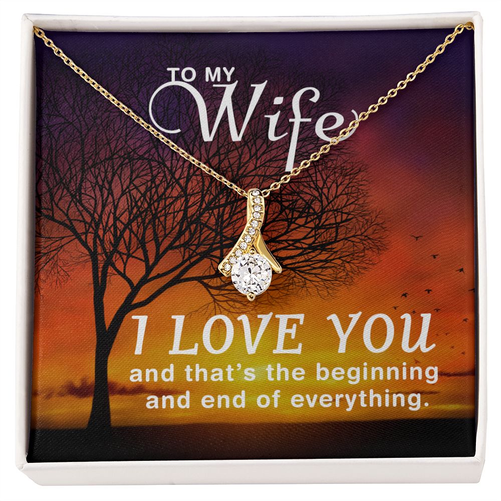 Birthday Gifts For Wife, Necklace Gifts For Wife From Husband, To My Wife Jewelry For Women , To My Wife Necklace  from Husband Wedding Anniversary Present For Wife, Beautiful Wife Jewelry Christmas14 Alluring Beauty Necklace