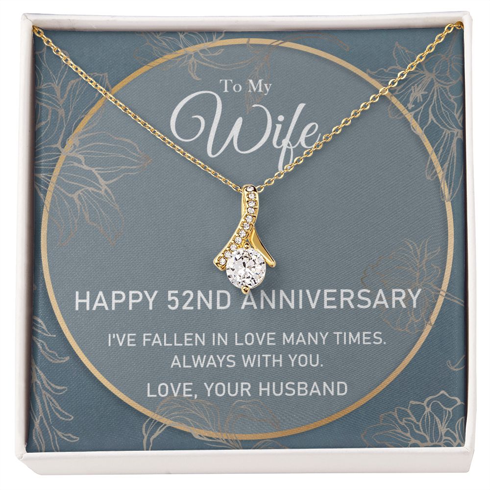 To My Wife Necklace from Husband, Personalized Necklace for Women, Luxury Necklace for Wife from Man Men, Wedding Anniversary Present For Wife, Beautiful Wife Jewelry Christmas Birthday Gifts For Wife5 Alluring Beauty Necklace