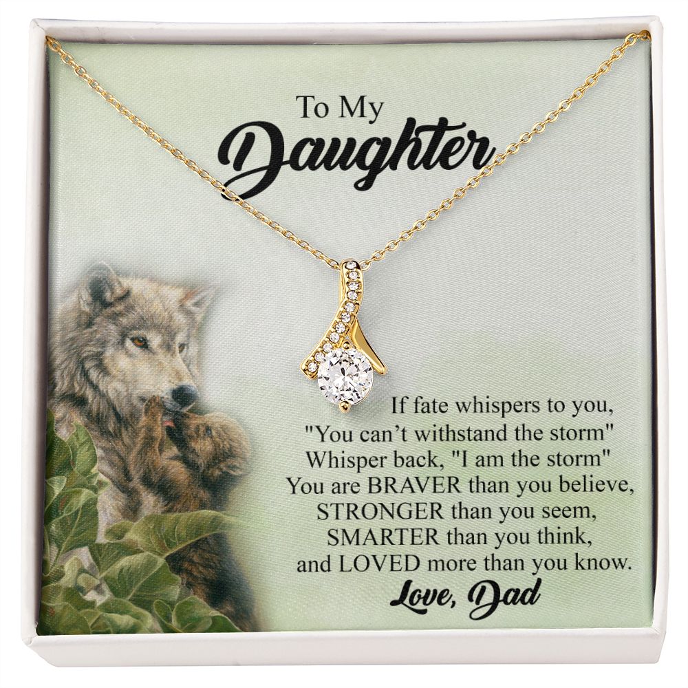 Mother Daughter Gift Ideas, To My Daughter Gift Necklace from Mom, Jewelry Pendant Present for Daughter, Birthday Christmas Gift Graduation Gifts for Daughters, Mother and Daughter Necklace 27 Alluring Beauty Necklace