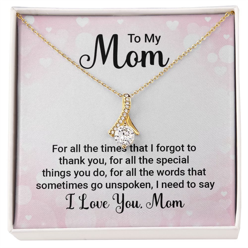 To My Mom Necklace, Gift For Mom, Mother's Day Gift from Daughter, Mom Jewelry Gift for Mothers Day, Birthday Gift for Mother, Moms Gift from Daughter Son, Necklace for Mom Mother 23 Alluring Beauty Necklace