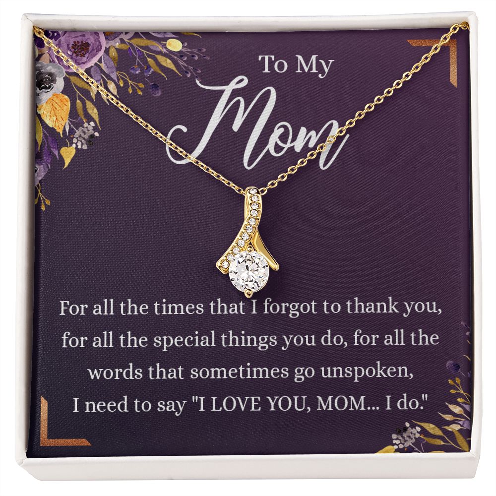 To My Mother Gift Necklace To Mom, Mother, Mommy, Momma from Child Special Mother Gift for Birthday Mothers Day Retriment Anniversary Hoiday Present for Mom Necklace for Women Alluring Beauty Necklace