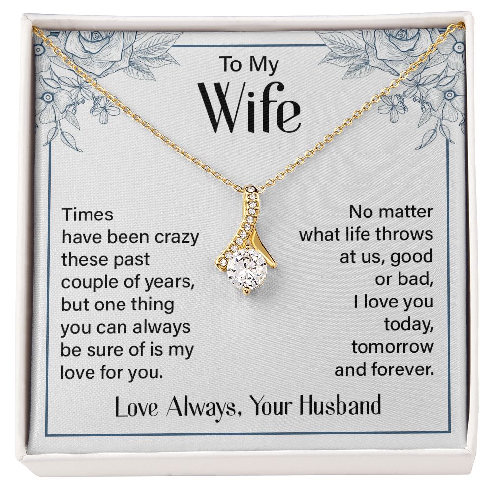 To My Wife Necklace from Husband, Personalized Necklace for Women, Luxury Necklace for Wife from Man Men, Wedding Anniversary Present For Wife, Beautiful Wife Jewelry Christmas Birthday Gift For Wife20 Alluring Beauty Necklace