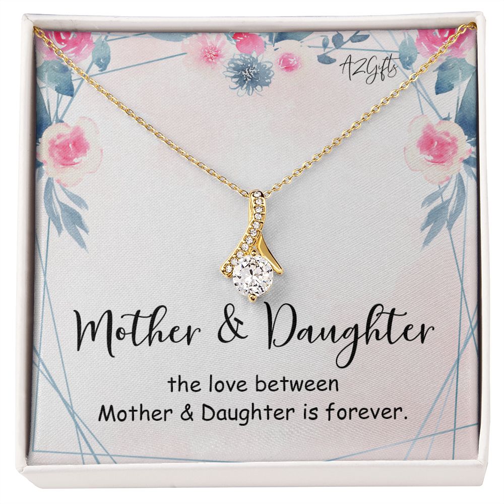 Mom Necklace Gifts for Mom from Daughter to Mom Gifts for Mothers Day from Daughter, To My Mom Necklace from Daughter to Mom Birthday Gifts Necklace with Message Card and Gift Box Alluring Beauty Necklace