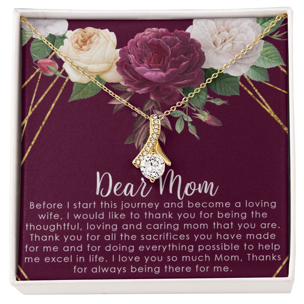 To My Mom Necklace, Gift For Mom, Mother's Day Gift from Daughter, Mom Jewelry Gift for Mothers Day, Birthday Gift for Mother, Moms Gift from Daughter Son, Necklace for Mom Mother2 Alluring Beauty Necklace