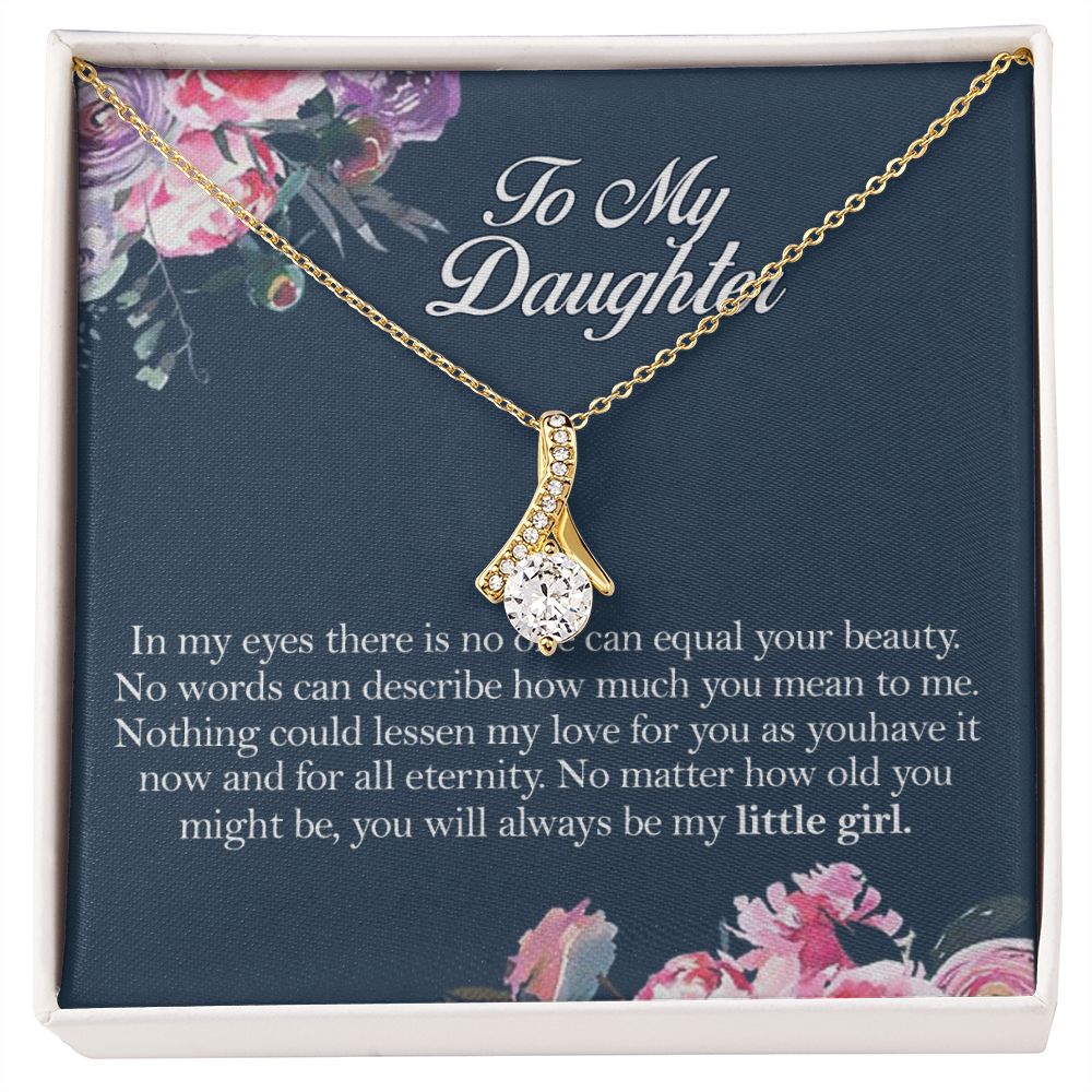 Mother Daughter Gift Ideas, To My Daughter Gift Necklace from Mom, Jewelry Pendant Present for Daughter, Birthday Christmas Gift Graduation Gifts for Daughters, Mother and Daughter Necklace 2139 Alluring Beauty Necklace