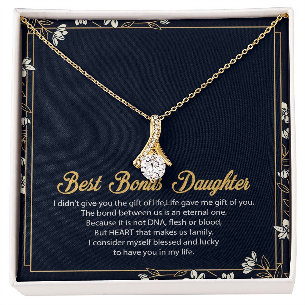 Bonus Daughter Gifts From Stepdad, Step Daughter Gifts From Stepmom, Stepdaughter Gifts From Stepdad, Father Stepdaughter Necklace, To My Bonus Daughter Necklaces, Christmas Gifts For Bonus8 Alluring Beauty Necklace