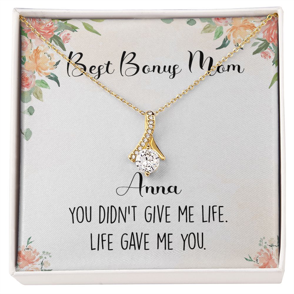 To My Stepmom Necklace from Stepdaughter Birthday Gifts for Stepmom Stepmother Gifts for Second Mom Gifts for Stepmom from Bonus Daughter Stepmom Gifts for Birthday Mothers Day 301 Alluring Beauty Necklace
