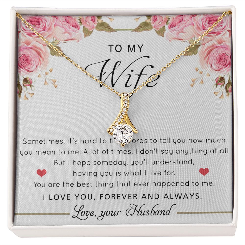 To My Wife Necklace Gift For Wife Birthday Gift For Wife Romantic Gifts For Her Alluring Beauty Necklace