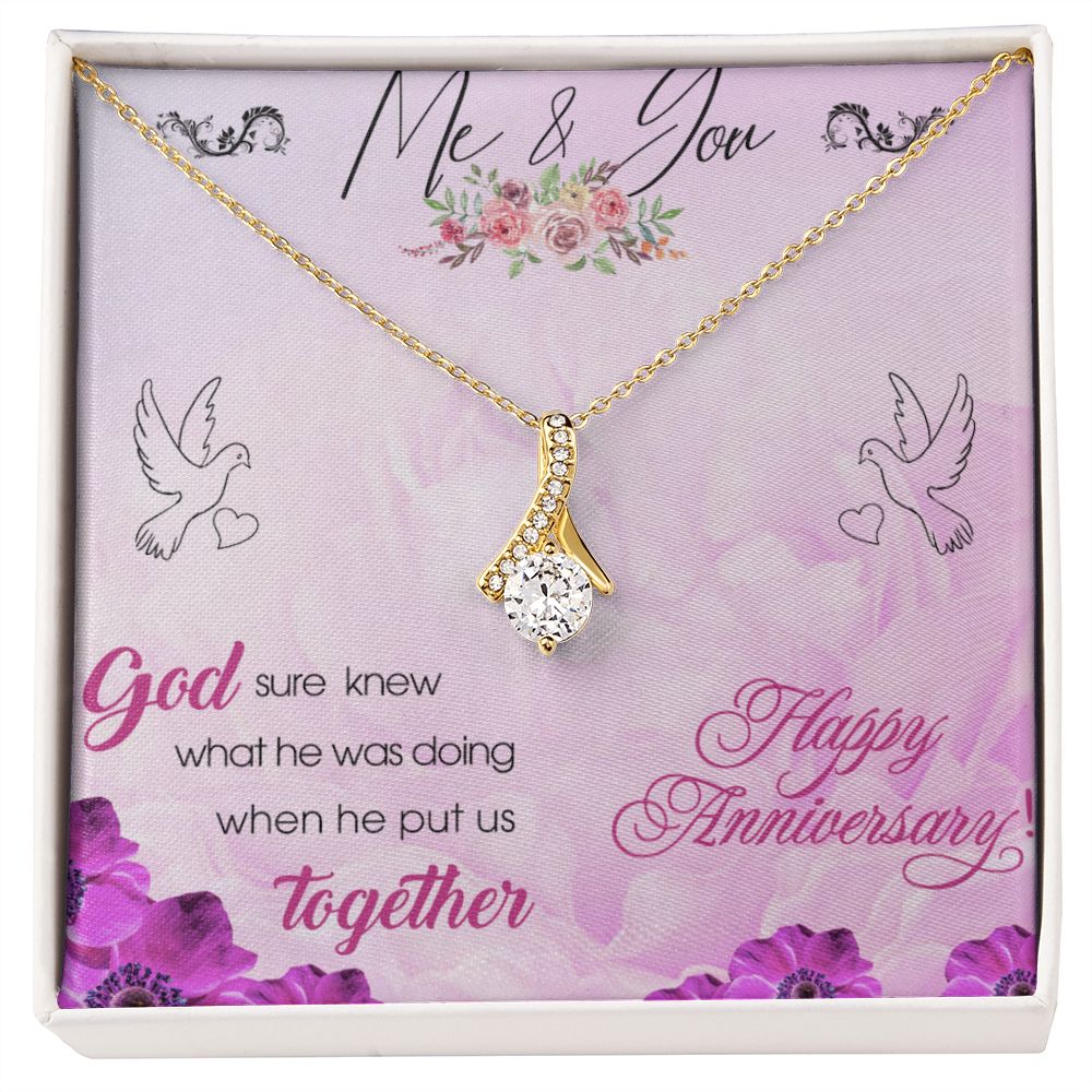 To My Wife Necklace, Wedding Anniversary Jewelry For Women, Necklace For Wife from Husband, Gift For Wife Birthday Gifts From Husband Necklace, Jewelry With Message Card In A Gift Box8 Alluring Beauty Necklace