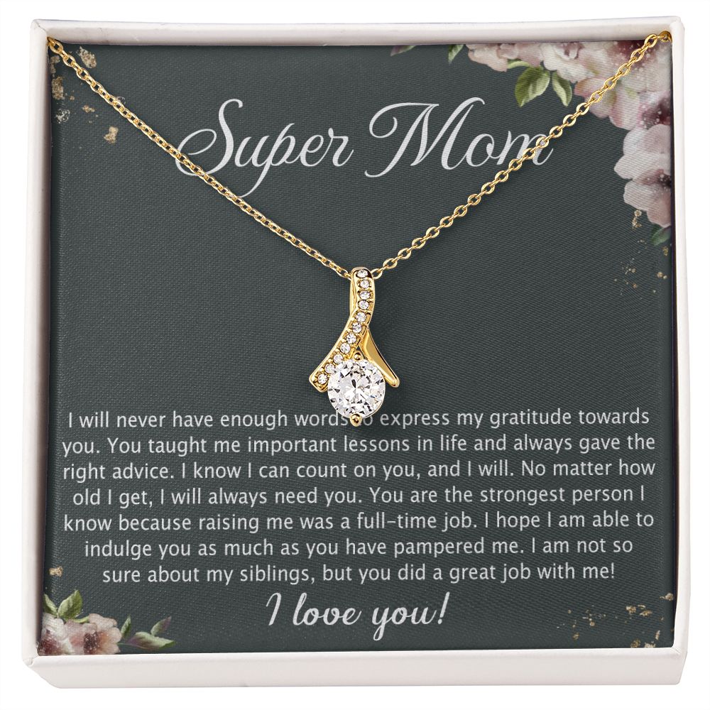 To My Mom Necklace Pendant Gift From Daughter Your Faith Lets Us Know With Message Card Gift For Mom Alluring Beauty Necklace