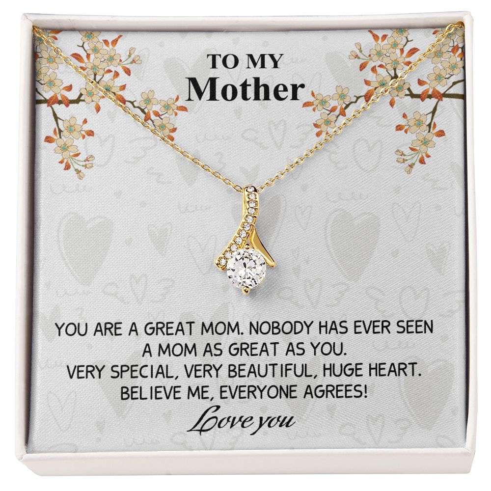 Mom Necklace Gifts for Mom from Daughter to Mom Gifts for Mothers Day from Daughter, To My Mom Necklace from Daughter to Mom Birthday Gifts Necklace with Message Card and Gift Box8 Alluring Beauty Necklace