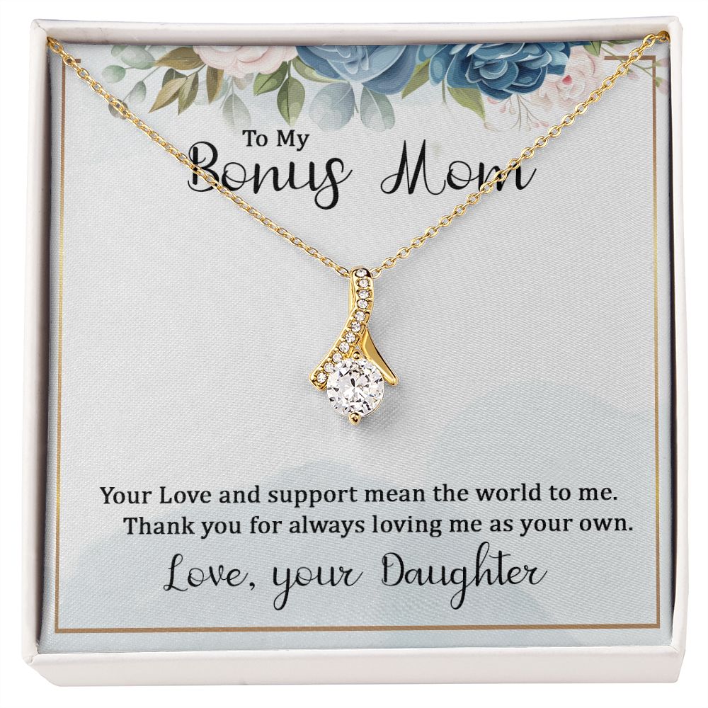 Mother Daughter Necklace as Daughter Gift from Mom, Mom Necklace as Christmas Gift for Mom from Son, Birthday Gift for Mother in Law Necklace, Bonus Mom Gifts for Step Mom Necklace6 Alluring Beauty Necklace