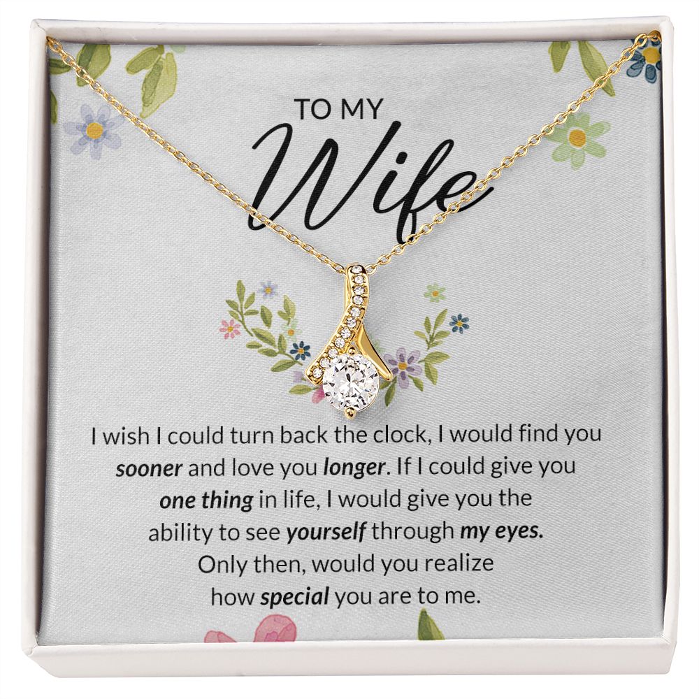Birthday Gifts For Wife, Necklace Gifts For Wife From Husband, To My Wife Jewelry For Women , To My Wife Necklace  from Husband Wedding Anniversary Present For Wife, Beautiful Wife Jewelry Christmas17 Alluring Beauty Necklace