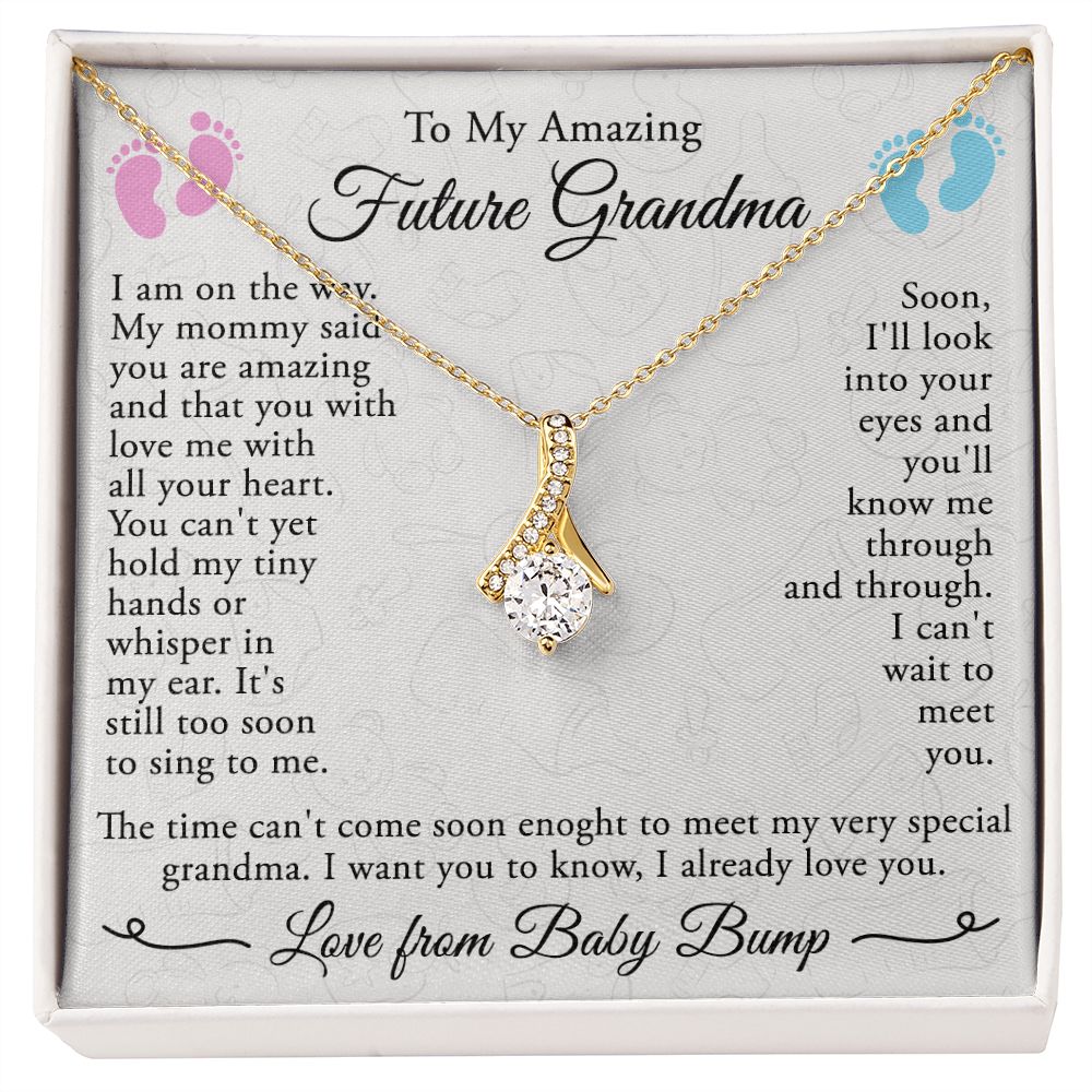 To My Grandmother Necklace, Gift for Grandmother Necklace, Mothers Day Gift For Grandma Nana, Grandma Jewelry From Grandchildren GrandKids , Jewelry Box Gift For Grandma Grandmother4 Alluring Beauty Necklace