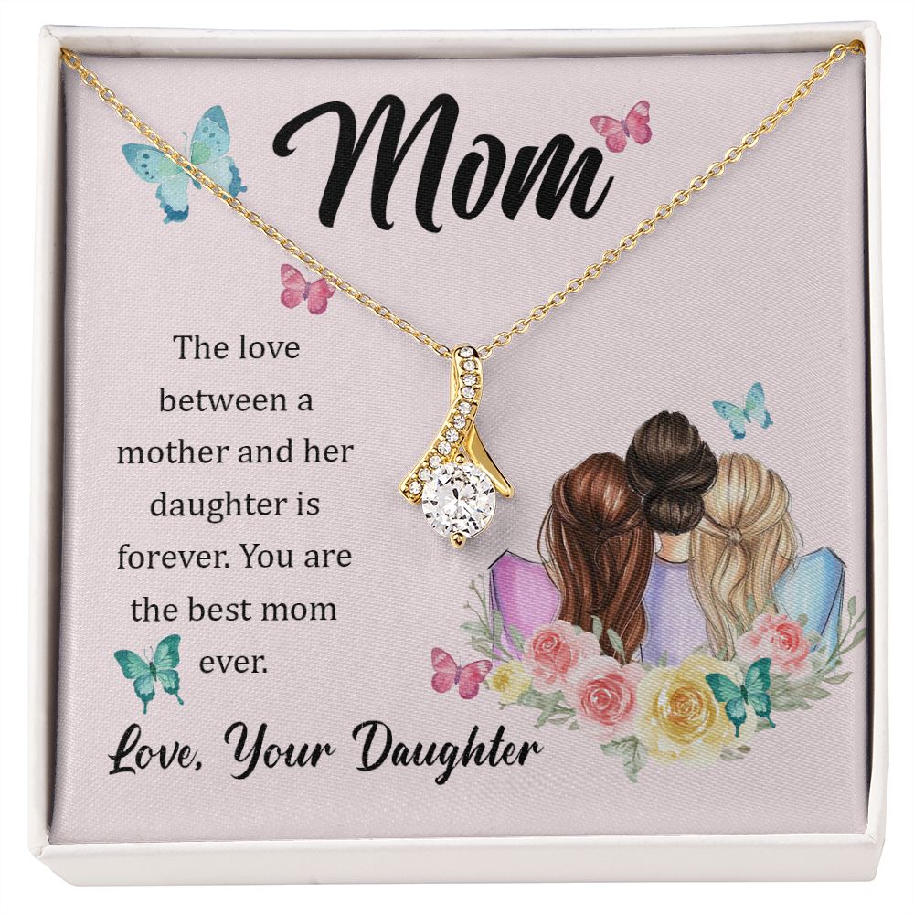 Mom Necklace Gifts for Mom from Daughter to Mom Gifts for Mothers Day from Daughter, To My Mom Necklace from Daughter to Mom Birthday Gifts Necklace with Message Card and Gift Box21 Alluring Beauty Necklace