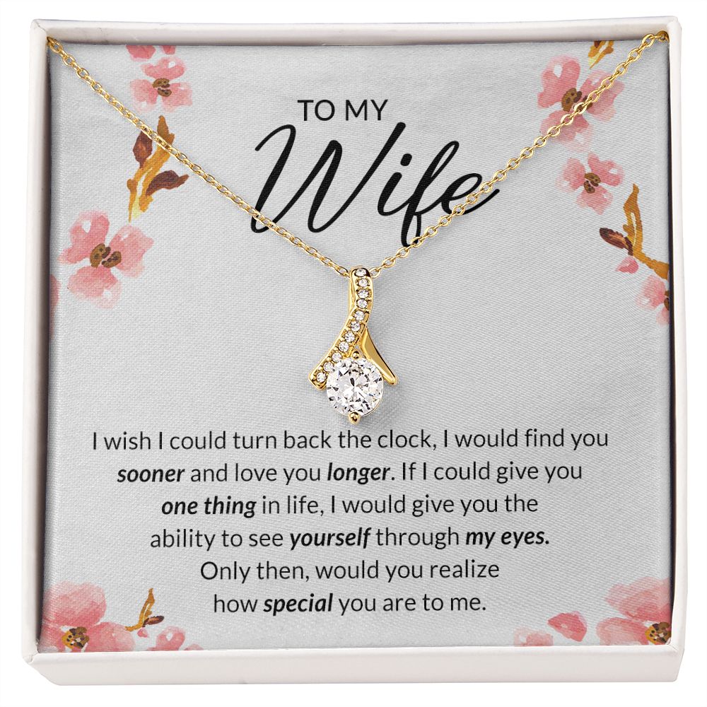 Birthday Gifts For Wife, Necklace Gifts For Wife From Husband, To My Wife Jewelry For Women , To My Wife Necklace  from Husband Wedding Anniversary Present For Wife, Beautiful Wife Jewelry Christmas11 Alluring Beauty Necklace