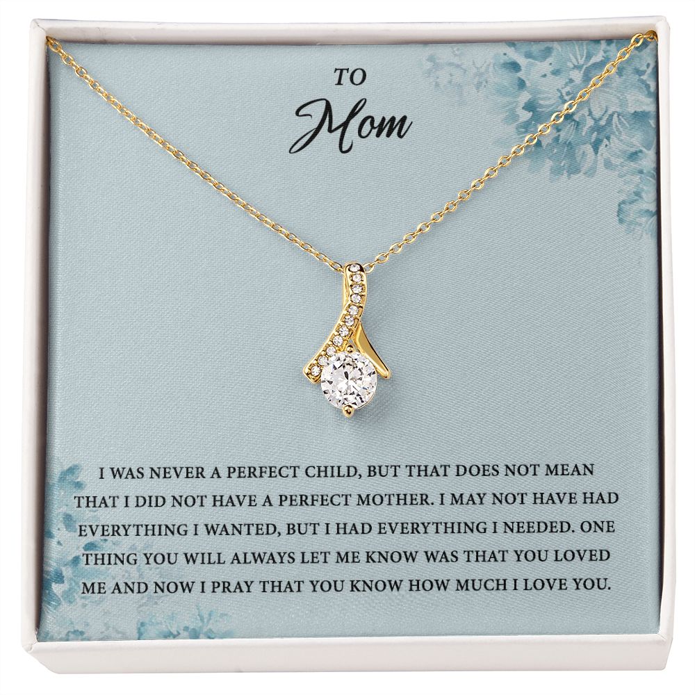 Mom Necklace Gifts for Mom from Daughter to Mom Gifts for Mothers Day from Daughter, To My Mom Necklace from Daughter to Mom Birthday Gifts Necklace with Message Card and Gift Box2227 Alluring Beauty Necklace