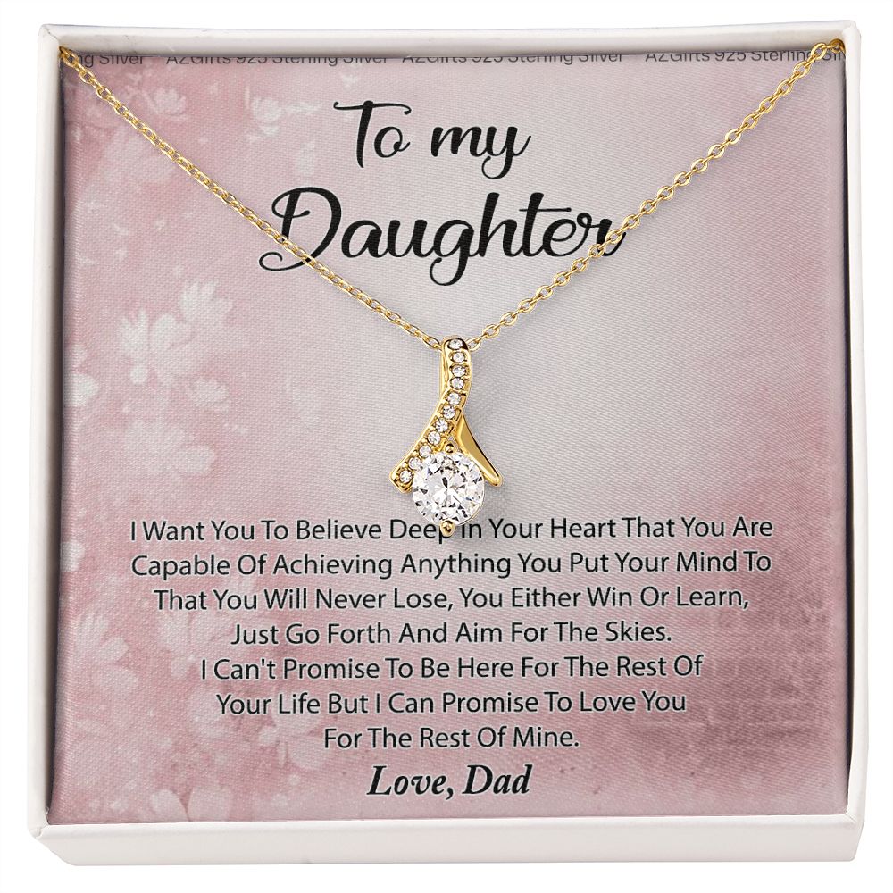 To My Daughter Necklace Gift From Mom I Love You Forever and Always Hearts Necklace For Daughter Present for Birthday Anniversary Christmas Valentine's Day Alluring Beauty Necklace