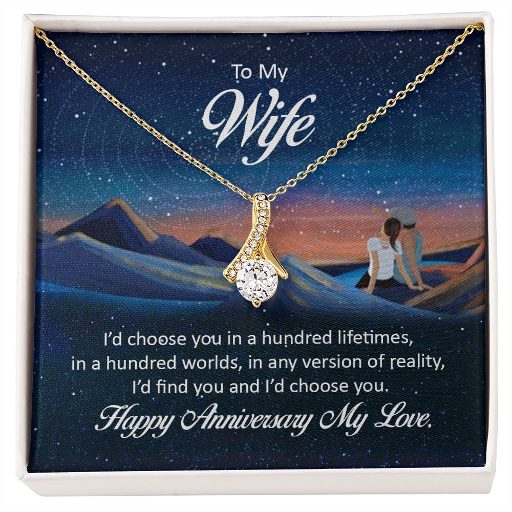 Birthday Gifts For Wife, Necklace Gifts For Wife From Husband, To My Wife Jewelry For Women , To My Wife Necklace  from Husband Wedding Anniversary Present For Wife, Beautiful Wife Jewelry Christmas26 Alluring Beauty Necklace