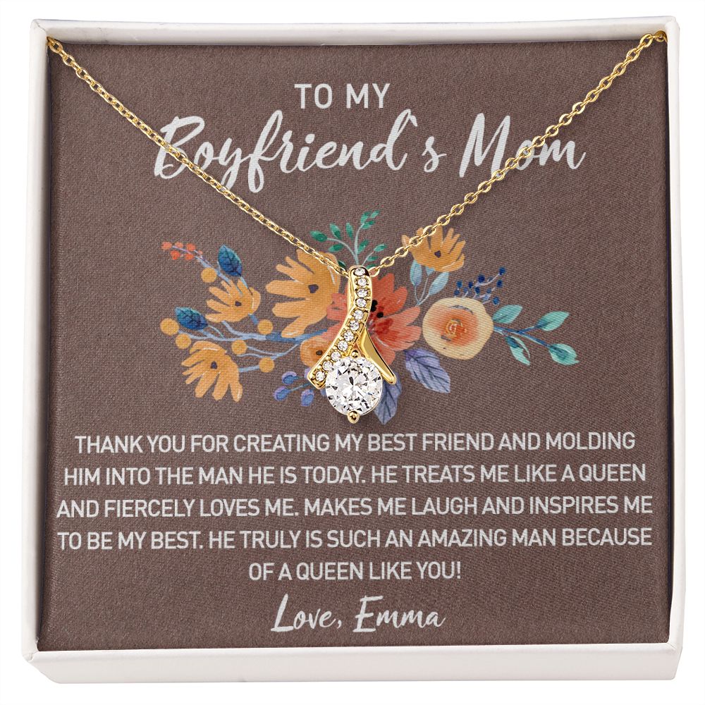 Gift for Boyfriend's Mom, Boyfriend Mom Gift, To My Boyfriends Mom's Gift, Mother's Day Gift for Boyfriends Mom, Boyfriend Mom Alluring Beauty Necklace