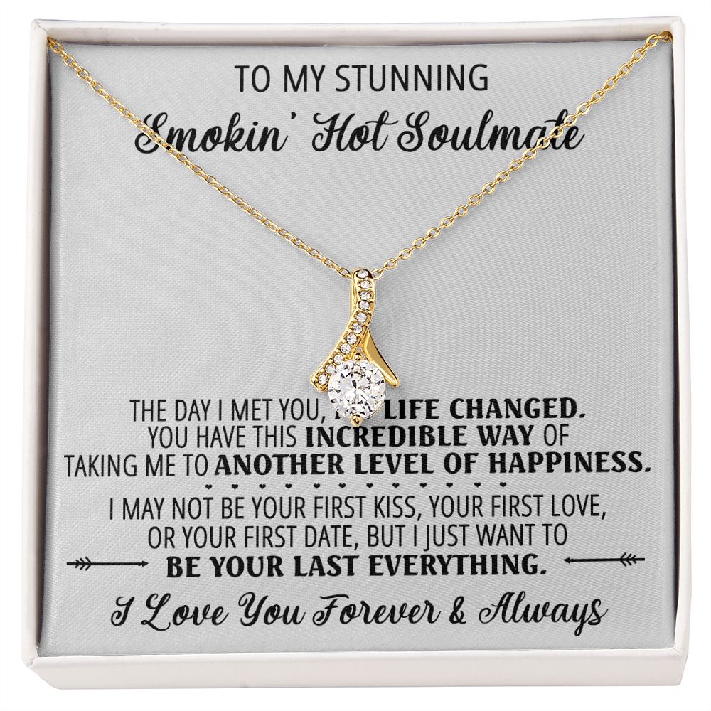 To My Smokin Hot Soulmate Necklace - Wife Gifts From Husband To My Wife Necklace, Gift for Her Romantic, Girlfriend Gifts Necklace for Wife from Men Includes Message Card and Gift Box 1 Alluring Beauty Necklace