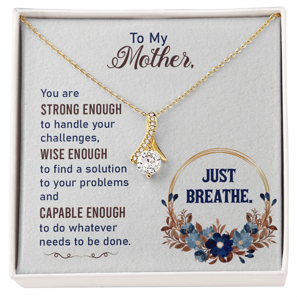 To My Mother Necklace Pendant Gift From Daughter In Law Necklace Strong Enough Gift For To Mom Happy Mother's Day Mother In Law Gift On Birthday Anniversary Gift 30821 Alluring Beauty Necklace