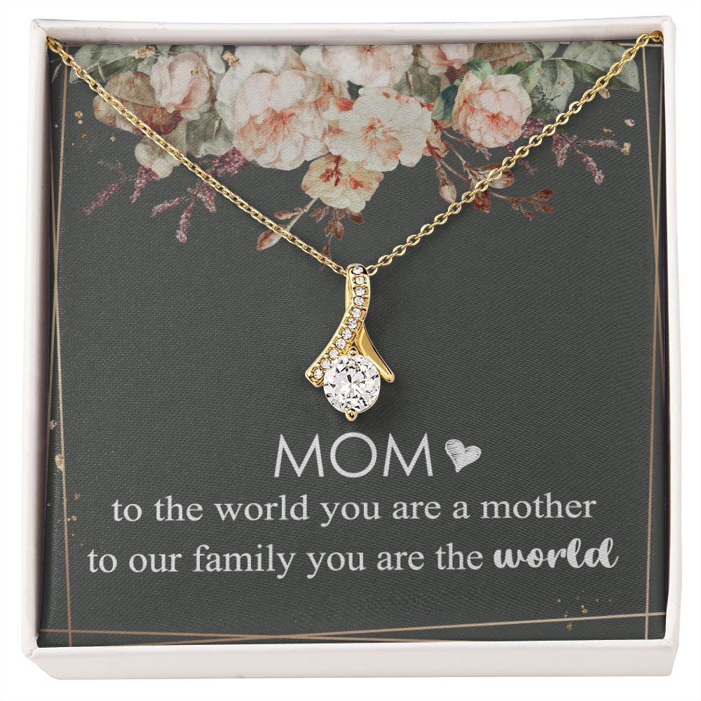 Mom Necklace Gifts for Mom from Daughter to Mom Gifts for Mothers Day from Daughter, To My Mom Necklace from Daughter to Mom Birthday Gifts Necklace with Message Card and Gift Box4 Alluring Beauty Necklace
