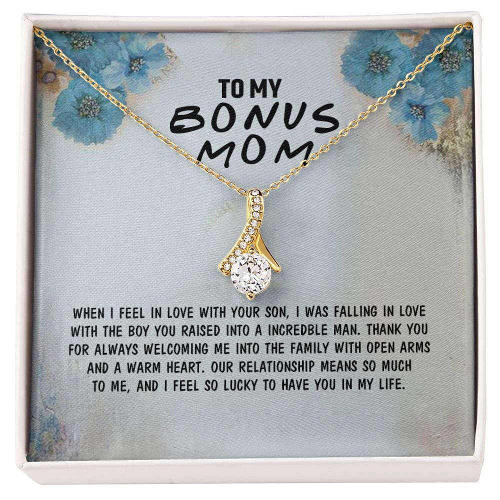 Mother Daughter Necklace as Daughter Gift from Mom, Mom Necklace as Christmas Gift for Mom from Son, Birthday Gift for Mother in Law Necklace, Bonus Mom Gifts for Step Mom Necklace4 Alluring Beauty Necklace