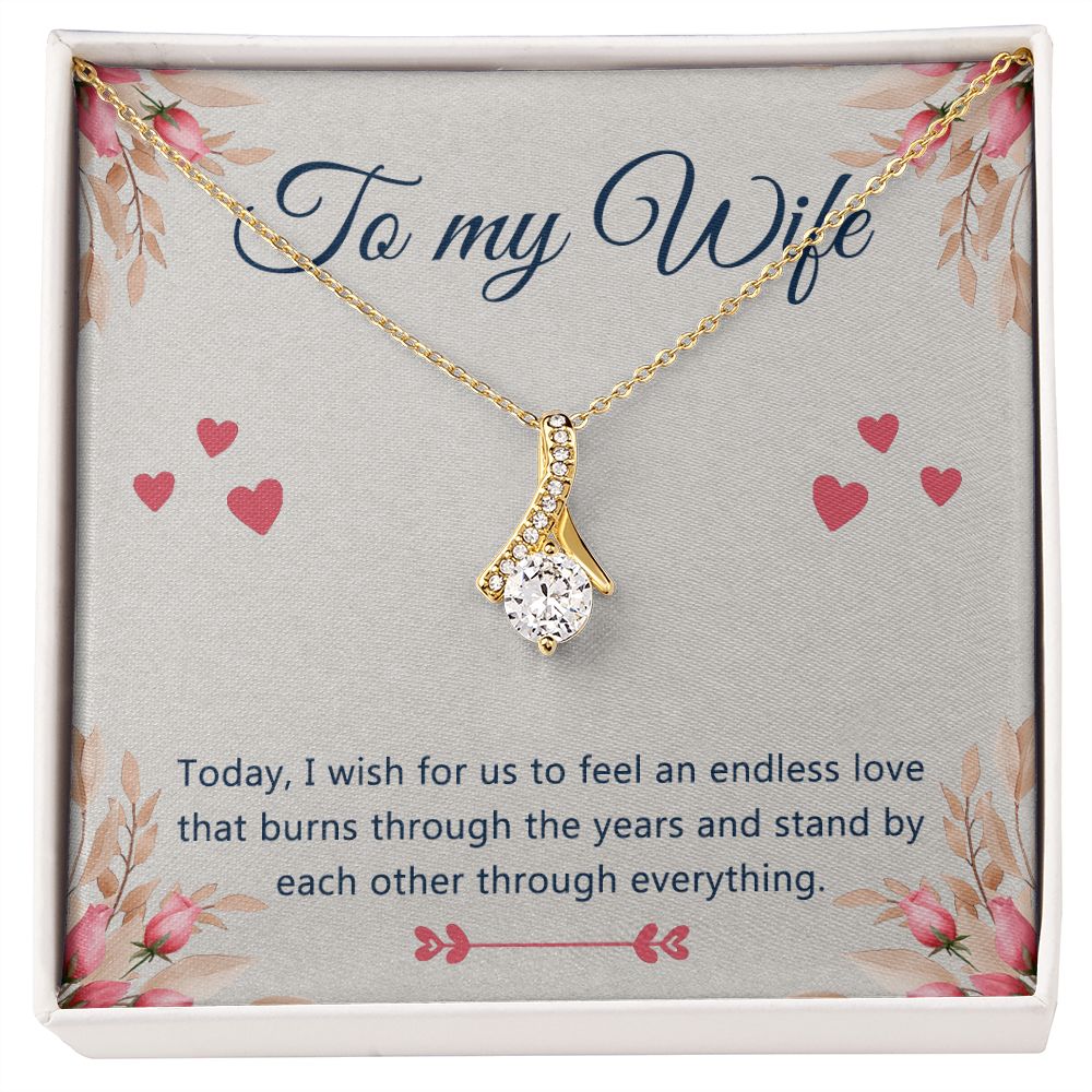 Birthday Gifts For Wife, Necklace Gifts For Wife From Husband, To My Wife Jewelry For Women , To My Wife Necklace  from Husband Wedding Anniversary Present For Wife, Beautiful Wife Jewelry Christmas 4 Alluring Beauty Necklace