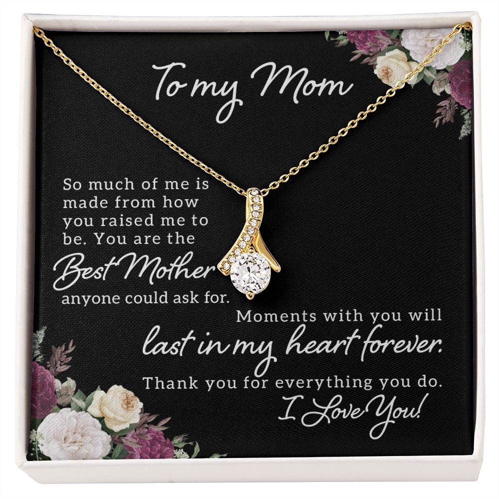 Mom Necklace Gifts for Mom from Daughter to Mom Gifts for Mothers Day from Daughter, To My Mom Necklace from Daughter to Mom Birthday Gifts Necklace with Message Card and Gift Box18 Alluring Beauty Necklace