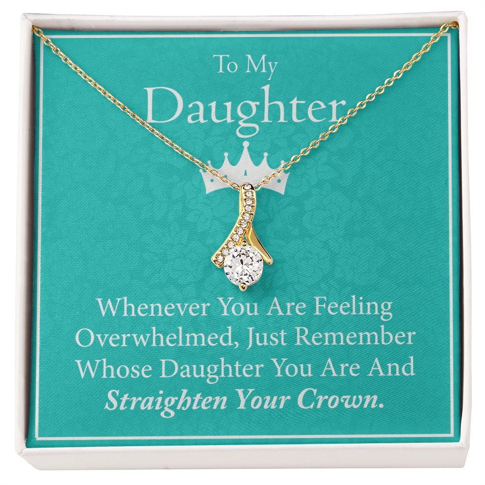 Jewelry Pendant Present for Daughter, To My Daughter Gift Necklace from Mom, Mother Daughter Gift Ideas, Birthday Christmas Gift Graduation Gifts for Daughters, Mother and Daughter Necklace 15 Alluring Beauty Necklace