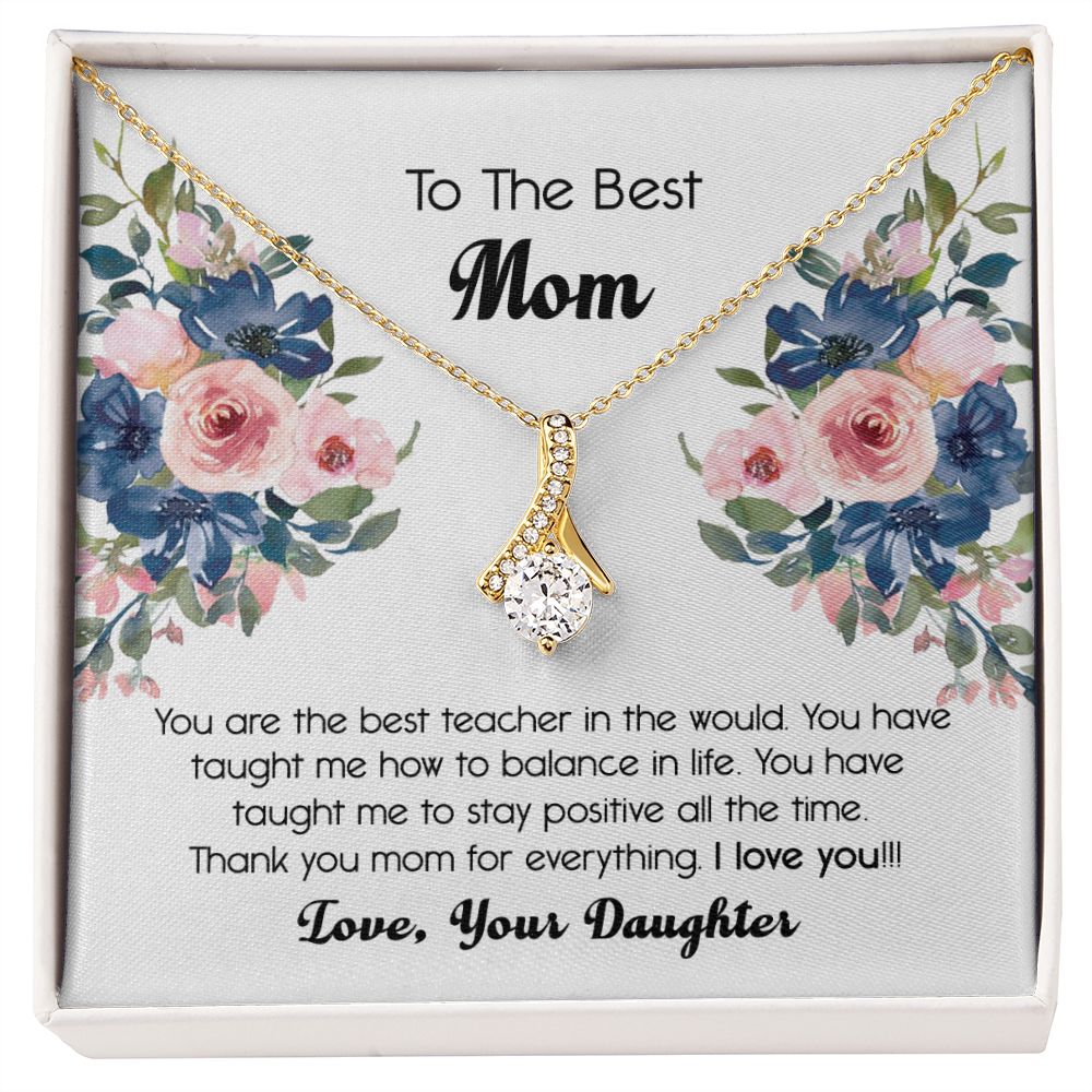 To My Mom Necklace, Gift For Mom, Mother's Day Gift from Daughter, Mom Jewelry Gift for Mothers Day, Birthday Gift for Mother, Moms Gift from Daughter Son, Necklace for Mom Mother 7 Alluring Beauty Necklace