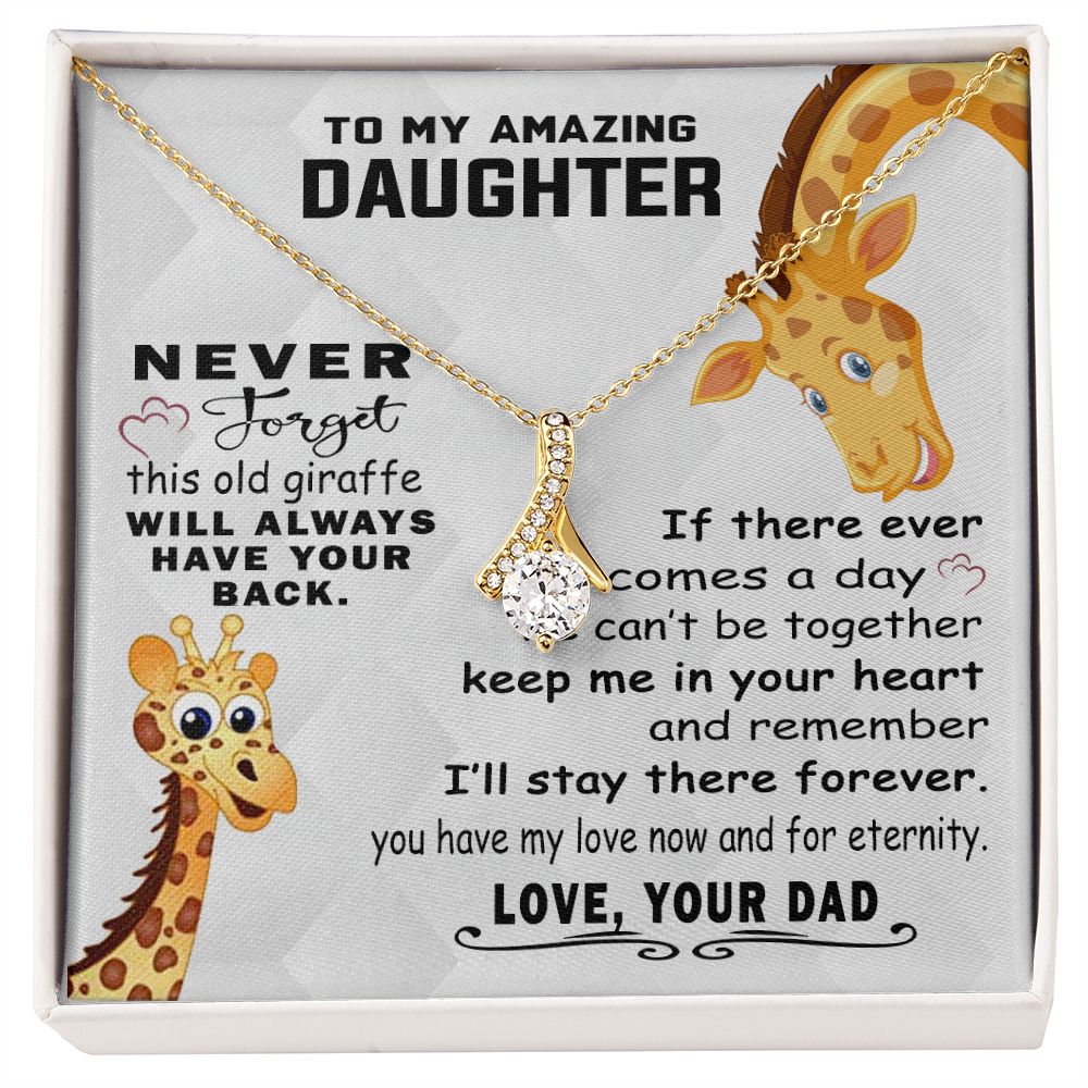 Jewelry Pendant Present for Daughter, To My Daughter Gift Necklace from Mom, Mother Daughter Gift Ideas, Birthday Christmas Gift Graduation Gifts for Daughters, Mother and Daughter Necklace 18 Alluring Beauty Necklace