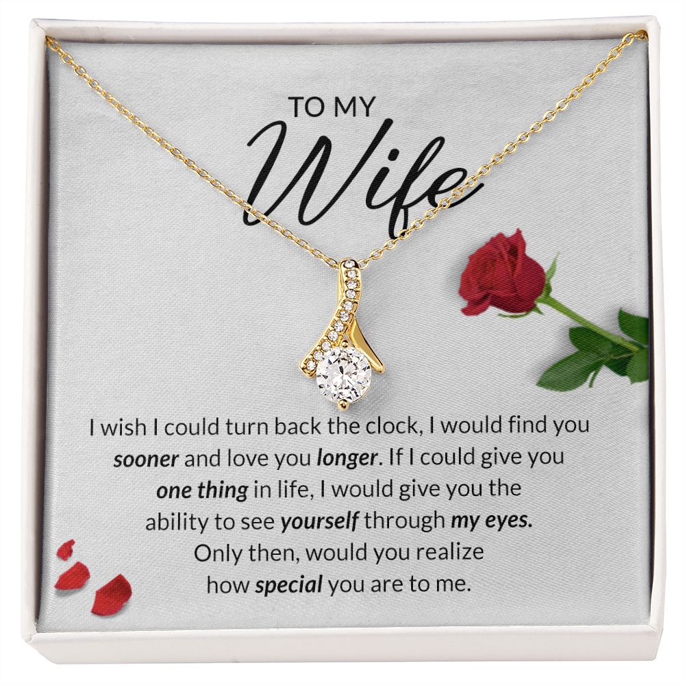 Birthday Gifts For Wife, Necklace Gifts For Wife From Husband, To My Wife Jewelry For Women , To My Wife Necklace  from Husband Wedding Anniversary Present For Wife, Beautiful Wife Jewelry Christmas22 Alluring Beauty Necklace