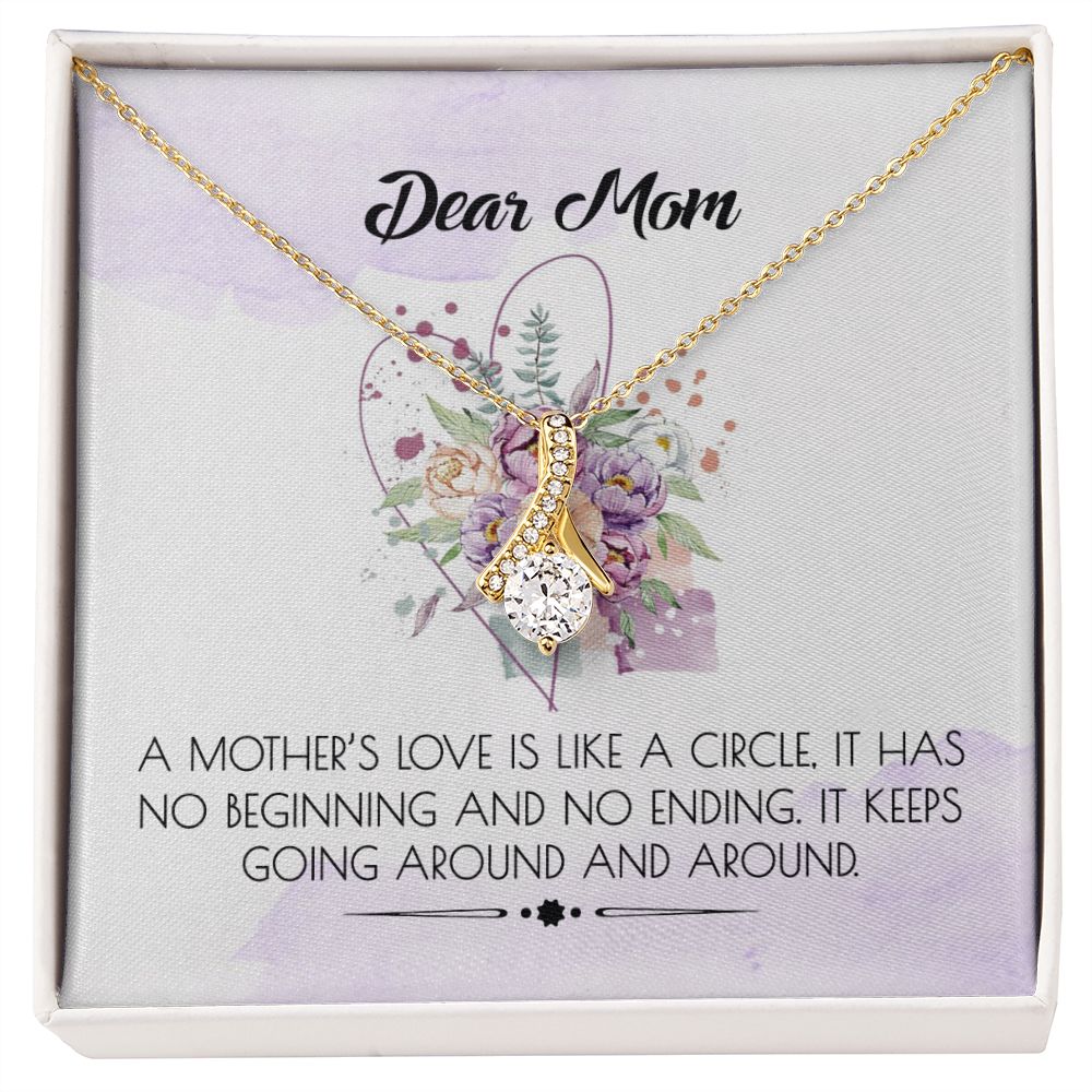 To My Mom Necklace Pendant Gift From Daughter Or Son Happy Mother's Day Gift For Mom Birthday, Anniversary Alluring Beauty Necklace