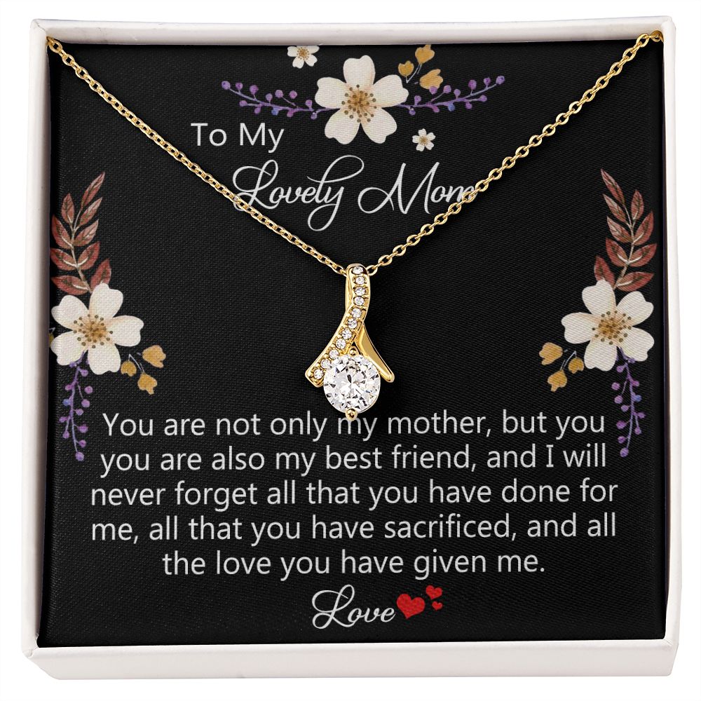 To My Mom Necklace, Gift For Mom, Mother's Day Gift from Daughter, Mom Jewelry Gift for Mothers Day, Birthday Gift for Mother, Moms Gift from Daughter Son, Necklace for Mom Mother15 Alluring Beauty Necklace