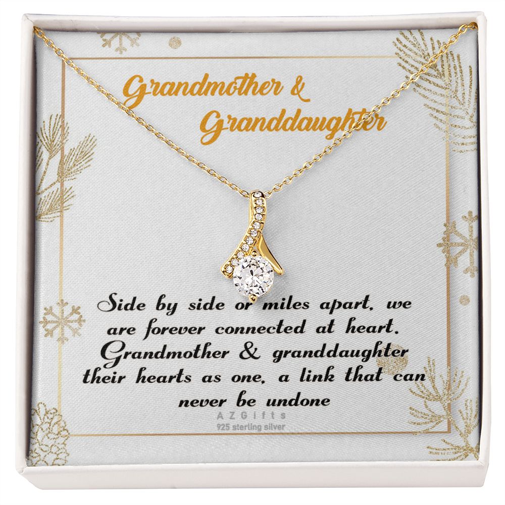 To My Grandma Necklace, Gift for Grandmother Necklace, Mothers Day Gift For Grandma Nana, Grandma Jewelry From Grandchildren GrandKids , Jewelry Box Gift For Grandma Grandmother14 Alluring Beauty Necklace