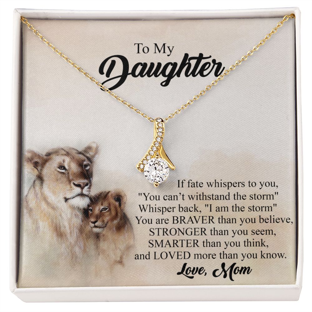 Mother Daughter Gift Ideas, To My Daughter Gift Necklace from Mom, Jewelry Pendant Present for Daughter, Birthday Christmas Gift Graduation Gifts for Daughters, Mother and Daughter Necklace 24 Alluring Beauty Necklace