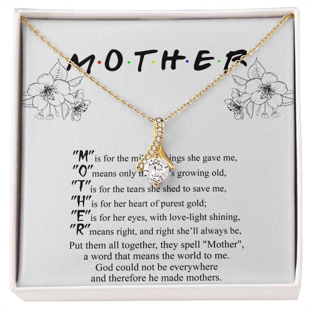 Mom Necklace Gifts for Mom from Daughter to Mom Gifts for Mothers Day from Daughter, To My Mom Necklace from Daughter to Mom Birthday Gifts Necklace with Message Card and Gift Box2224 Alluring Beauty Necklace