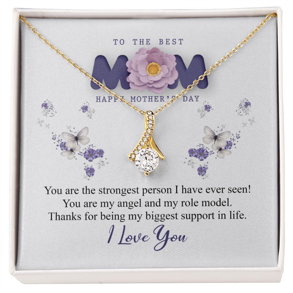To The Best Mom Necklace, Best Mom Gifts, Mothers Day Gifts, Birthday Gift For Mom Alluring Beauty Necklace
