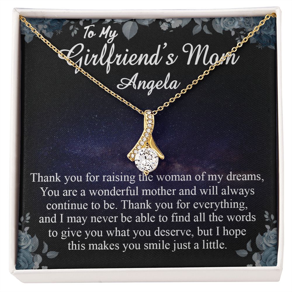 To My Girlfriends Mom Gift Mother's Day Gift for Girlfriend's Mom Necklace Gift Angela Alluring Beauty Necklace