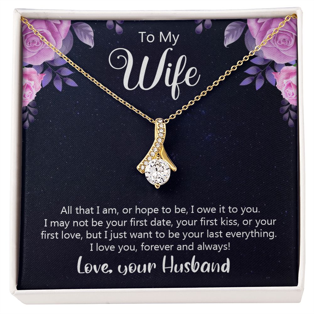 Birthday Gifts For Wife, Necklace Gifts For Wife From Husband, To My Wife Jewelry For Women , To My Wife Necklace  from Husband Wedding Anniversary Present For Wife, Beautiful Wife Jewelry Christmas31 Alluring Beauty Necklace