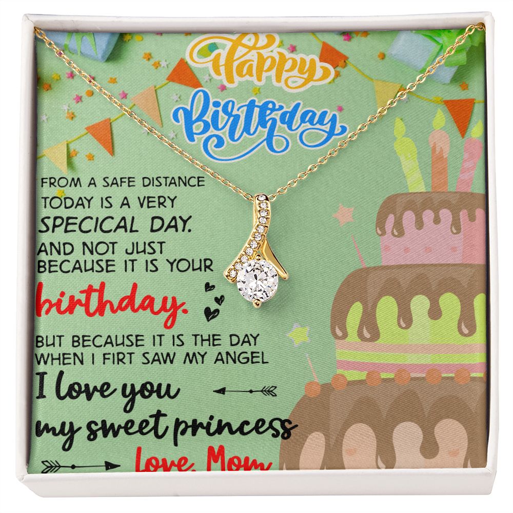 Mother Daughter Gift Ideas, To My Daughter Gift Necklace from Mom, Jewelry Pendant Present for Daughter, Birthday Christmas Gift Graduation Gifts for Daughters, Mother and Daughter Necklace 31 Alluring Beauty Necklace