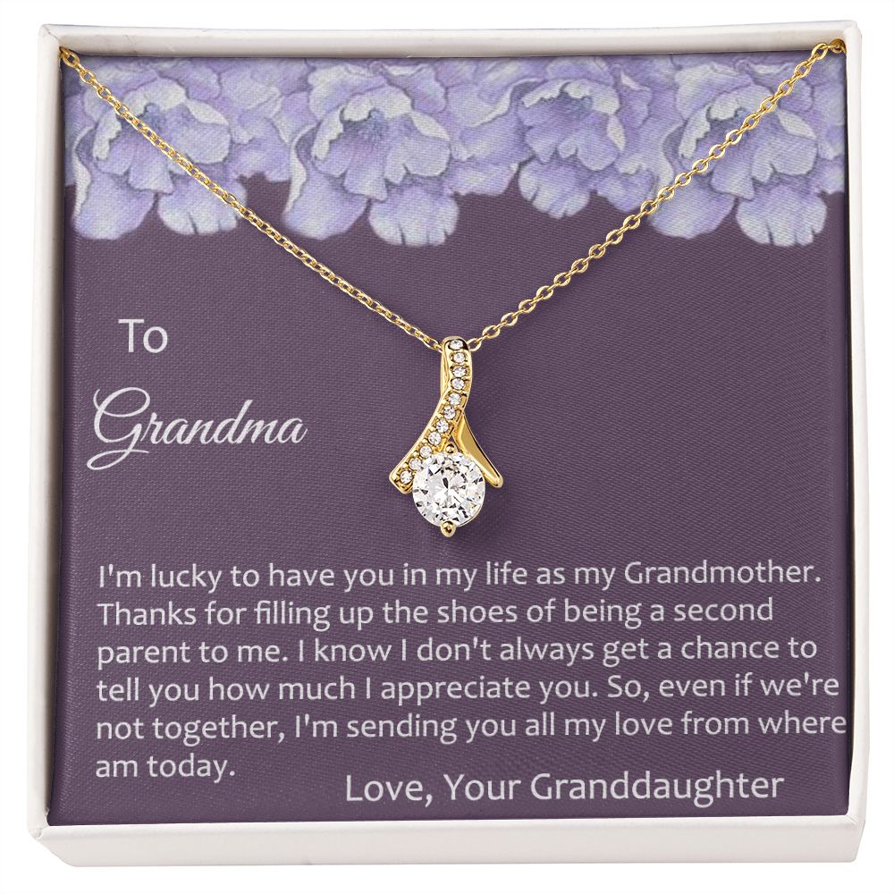 To My Grandma Necklace, Gift for Grandmother Necklace, Mothers Day Gift For Grandma Nana, Grandma Jewelry From Grandchildren GrandKids , Jewelry Box Gift For Grandma Grandmother21 Alluring Beauty Necklace